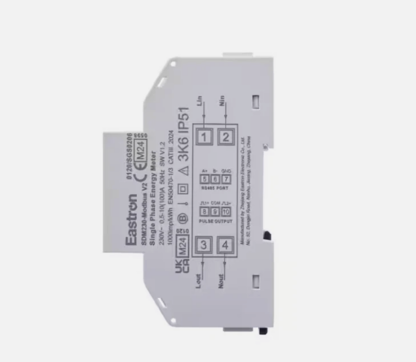Electrical relay module with Eastron branding on a white background