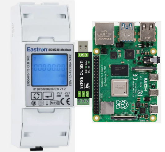 Raspberry Pi Energy Monitoring Starter Bundle - SDM230 + USB RS485