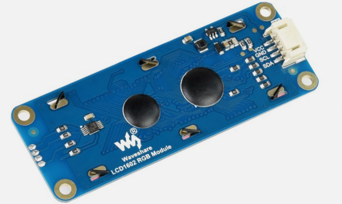 Waveshare LCD1602 I2C 16×2 Character Display Module – Raspberry Pi & Arduino Compatible