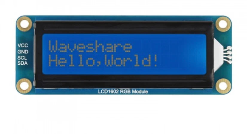 Waveshare LCD1602 I2C 16×2 Character Display Module – Raspberry Pi & Arduino Compatible